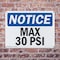 Signmission Max 30 PSI, 10 in W x Rectangle, Plastic OS-2PACK-NS-P-710-L-14155 - alternate 2